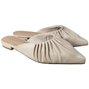 Shoedazzle Kheo Pointed Toe Mule Flats Bone 8 NIB